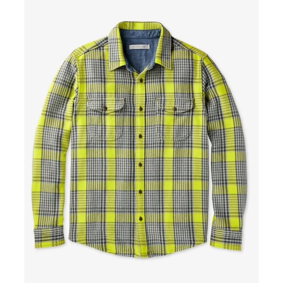 NWT OUTERKNOWN Blanket Shirt M/L Electric Lime Jones Organic Cotton Shacket M L - Picture 4 of 5